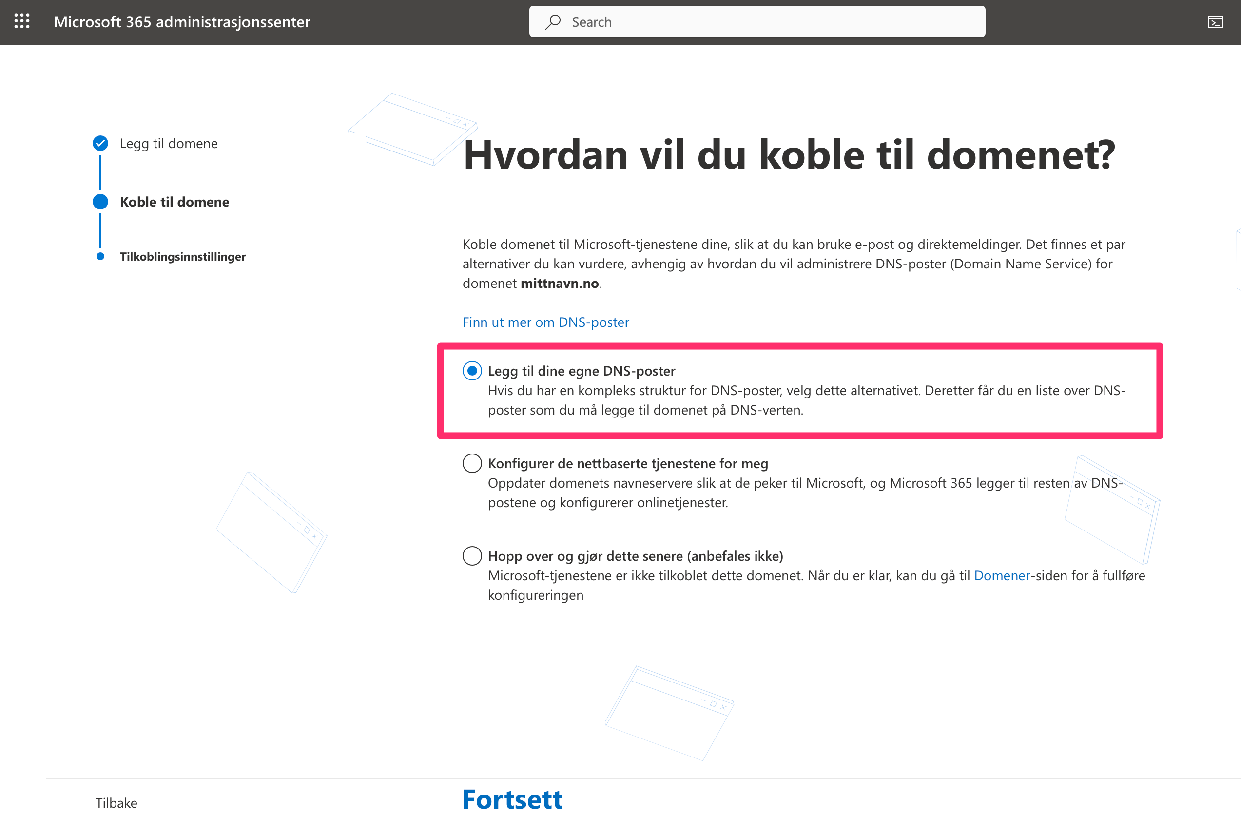 Legg til DNS-pekere